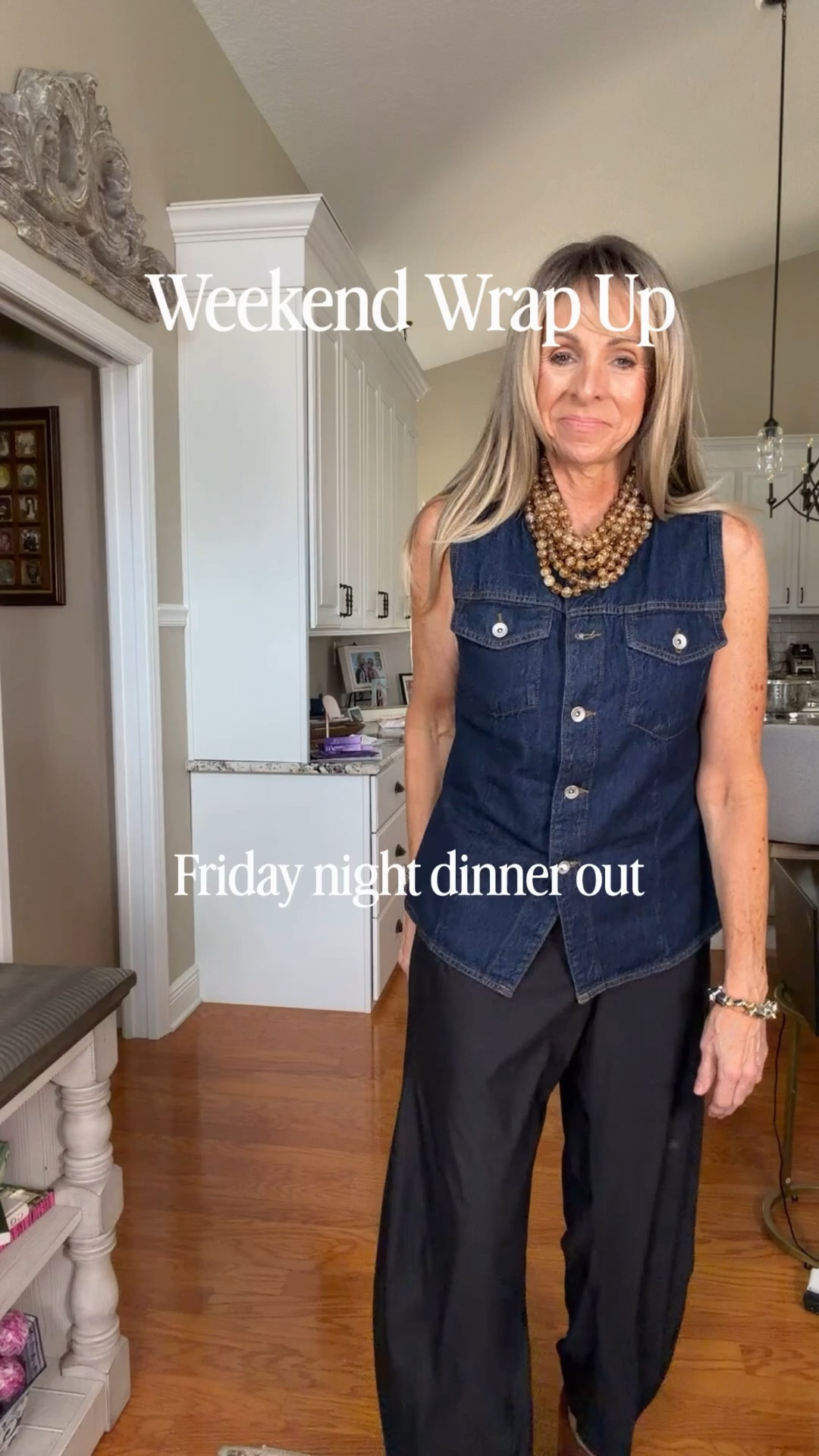 Weekend wrap up! Dinner on Friday. Spray tan on Saturday before dinner with my hubby. Sunday I was up early and off to church before road trippin with my husband and mom. Enjoying a few days away! 
Everything I wear is comfortable and effortless. 

#LTKdayinmylife #LTKOver40 #LTKootd