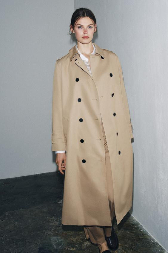 WATER REPELLENT DOUBLE-BREASTED TRENCH COAT ZW COLLECTION | Zara US
