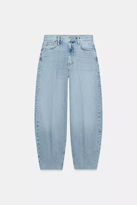 ZW COLLECTION TAPERED JEANS MIT HOHEM BUND | Zara DE