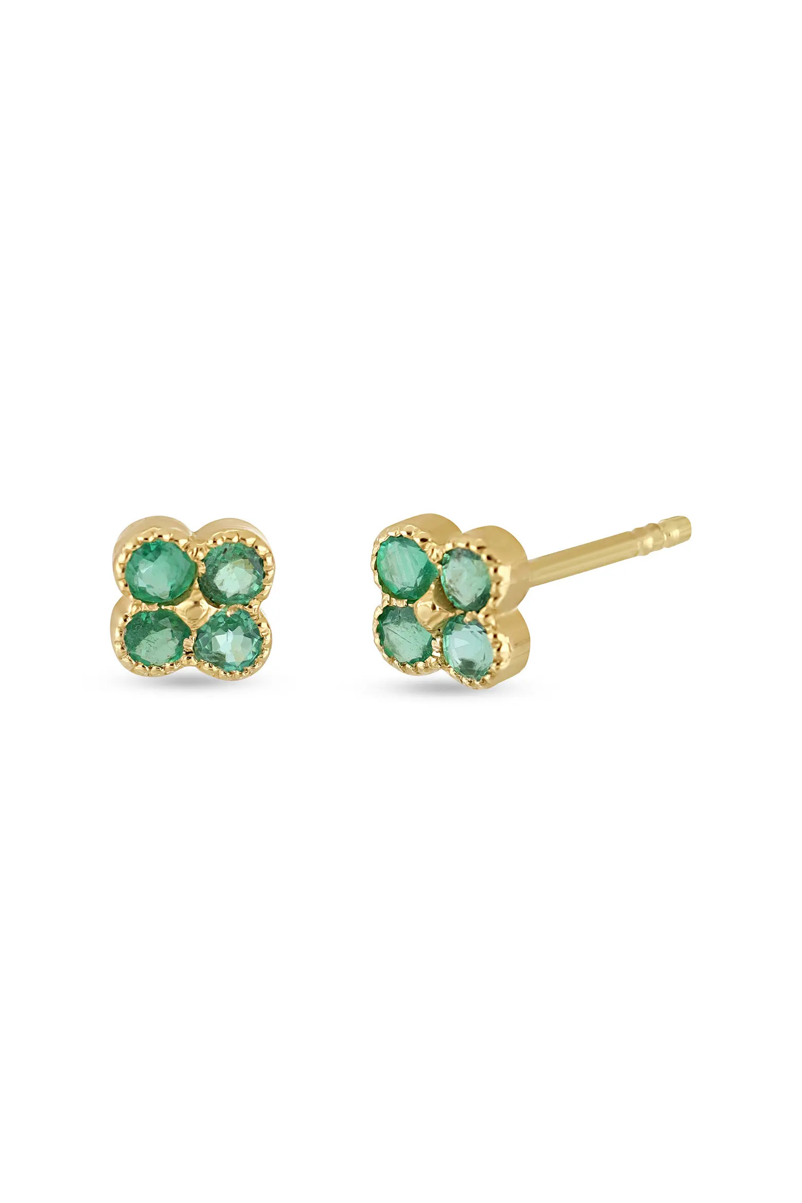 18K Gold El Mar Gemstone Clover Stud Earrings (Online Trunk Show) (Women) | Nordstrom | Nordstrom