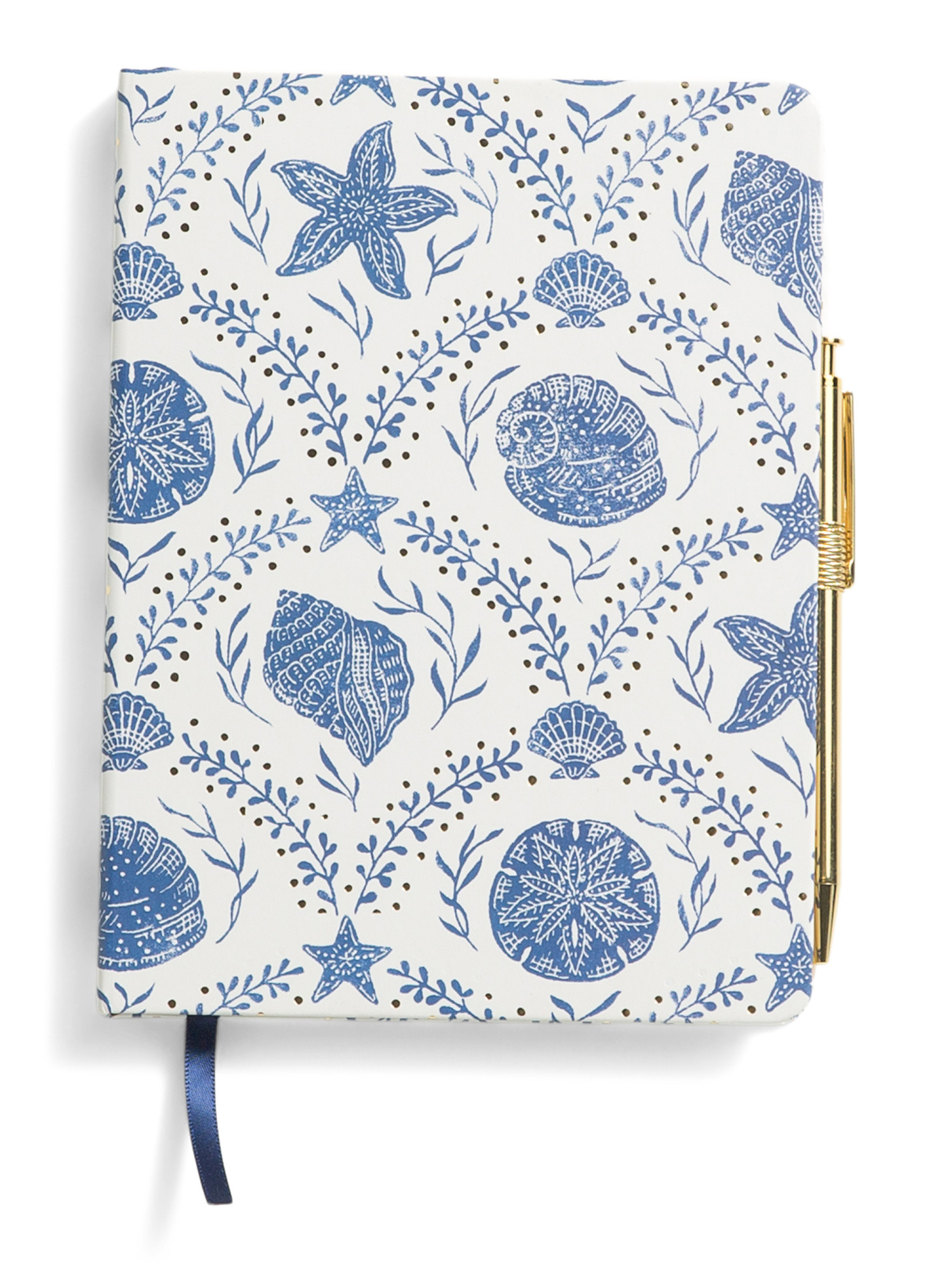 6x8 Shell Print Journal With Pen | TJ Maxx