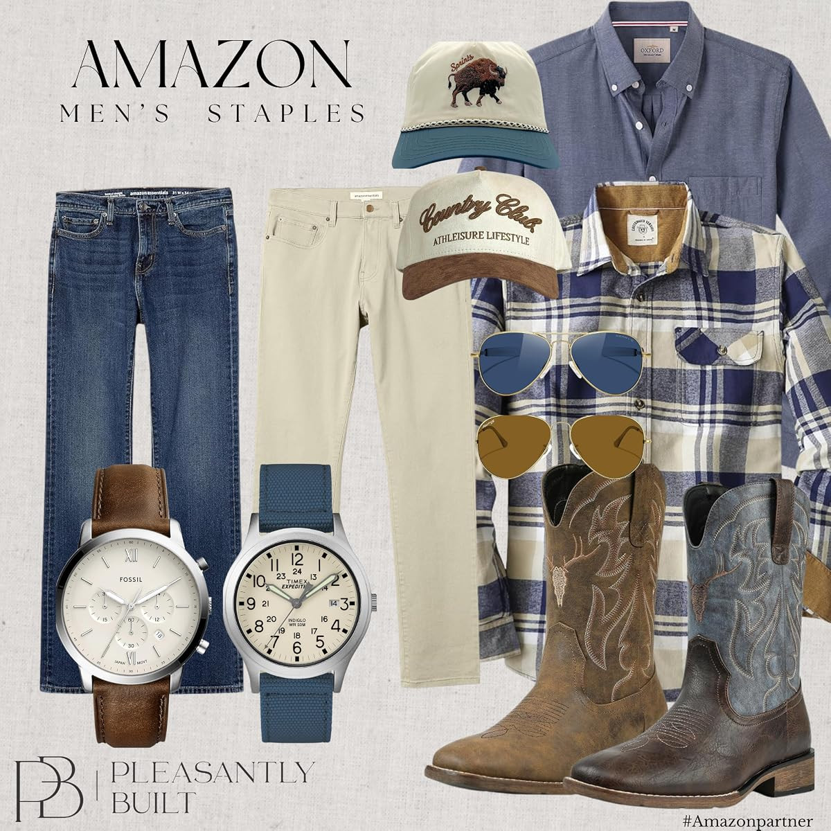 Looking sharp with Amazon staples! From boots to hats, these picks are perfect for everyday wear. #amazonstaples #mensfashion #amazonmen #amazonfashion #amazonfinds #pleasantlybuilt 

 #LTKSeasonal #LTKWorkwear #LTKMens