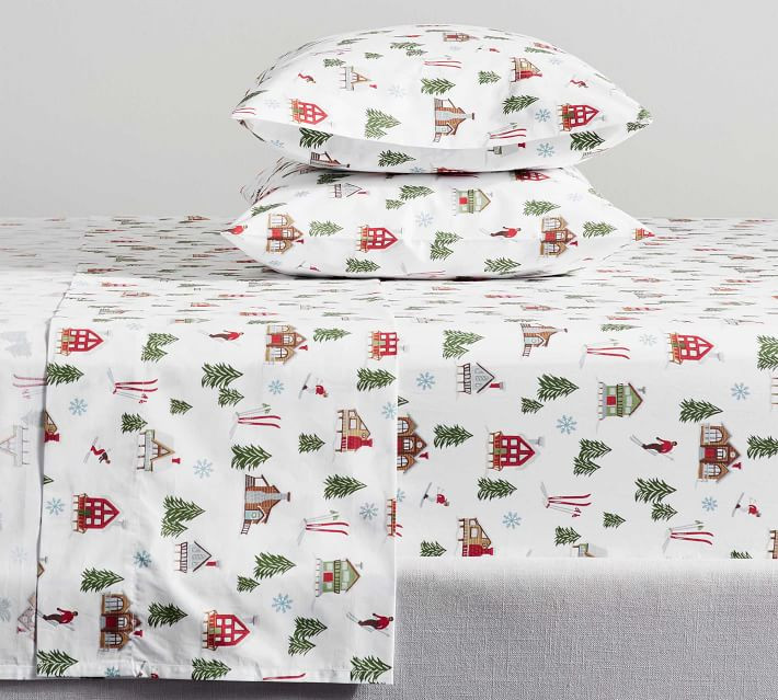 Ski Lodge Organic Percale Sheet Set | Pottery Barn (US)