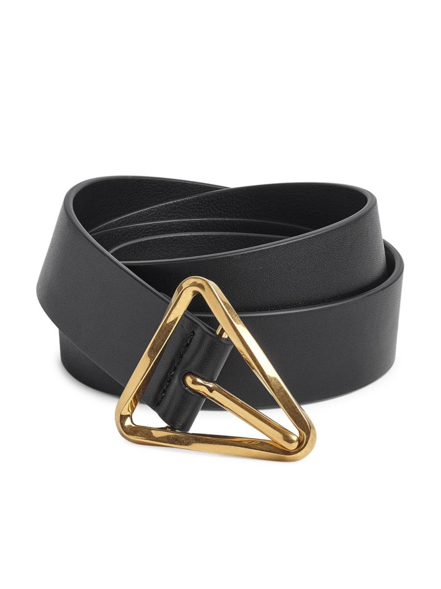 Bottega Veneta Triangle Buckle Leather Belt | Saks Fifth Avenue