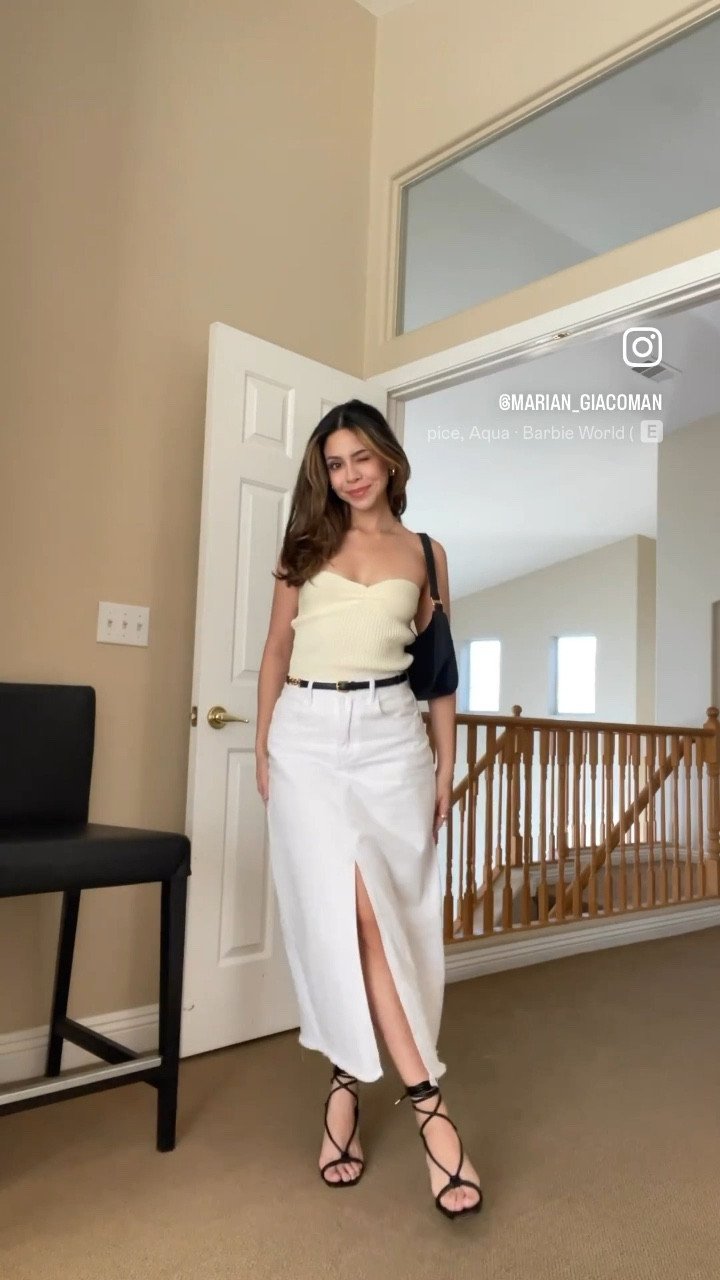 summer outfit styling a maxi skirt and a knit top  

#LTKFind #LTKSeasonal #LTKsalealert