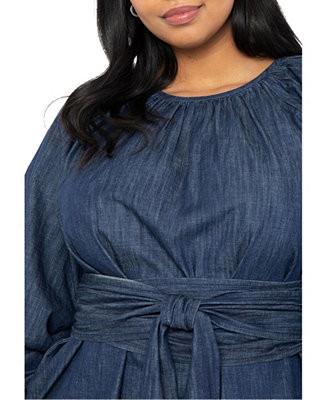 Women's Plus Size Dramatic Faux Wrap Top | Macy's