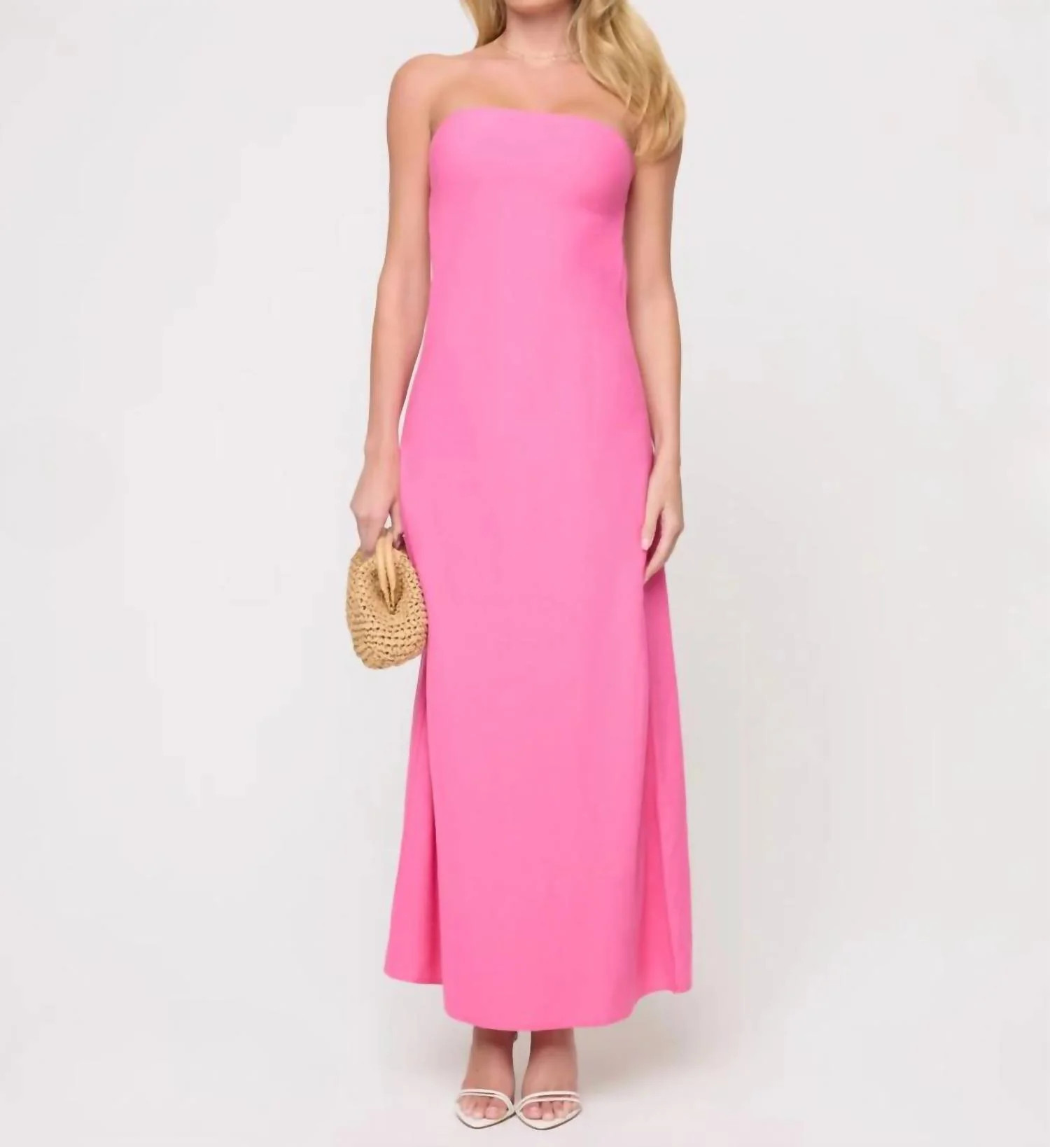 Spring In Love Midi Dress In Pink | Shop Simon