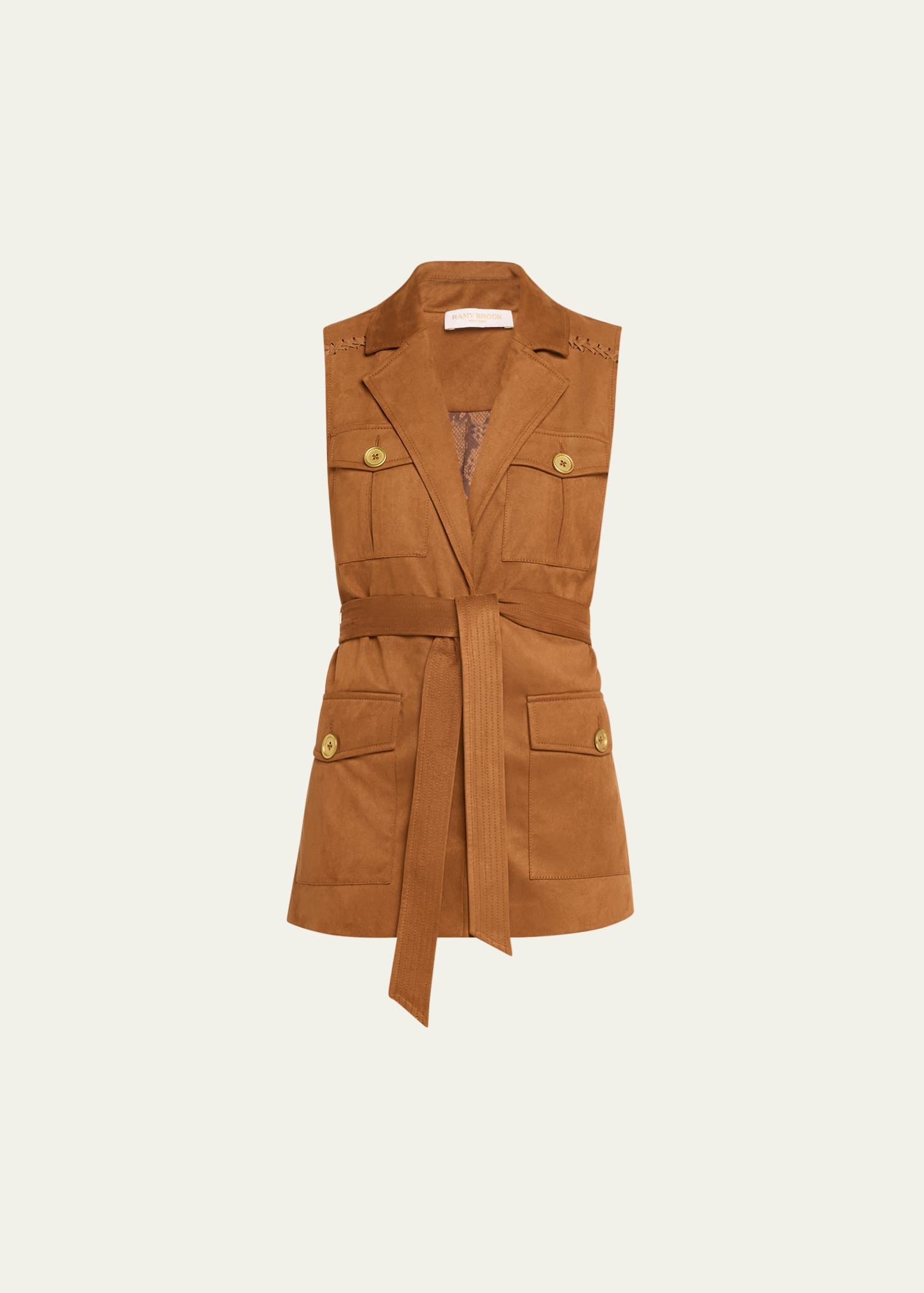Ramy Brook Austin Belted Vest | Bergdorf Goodman