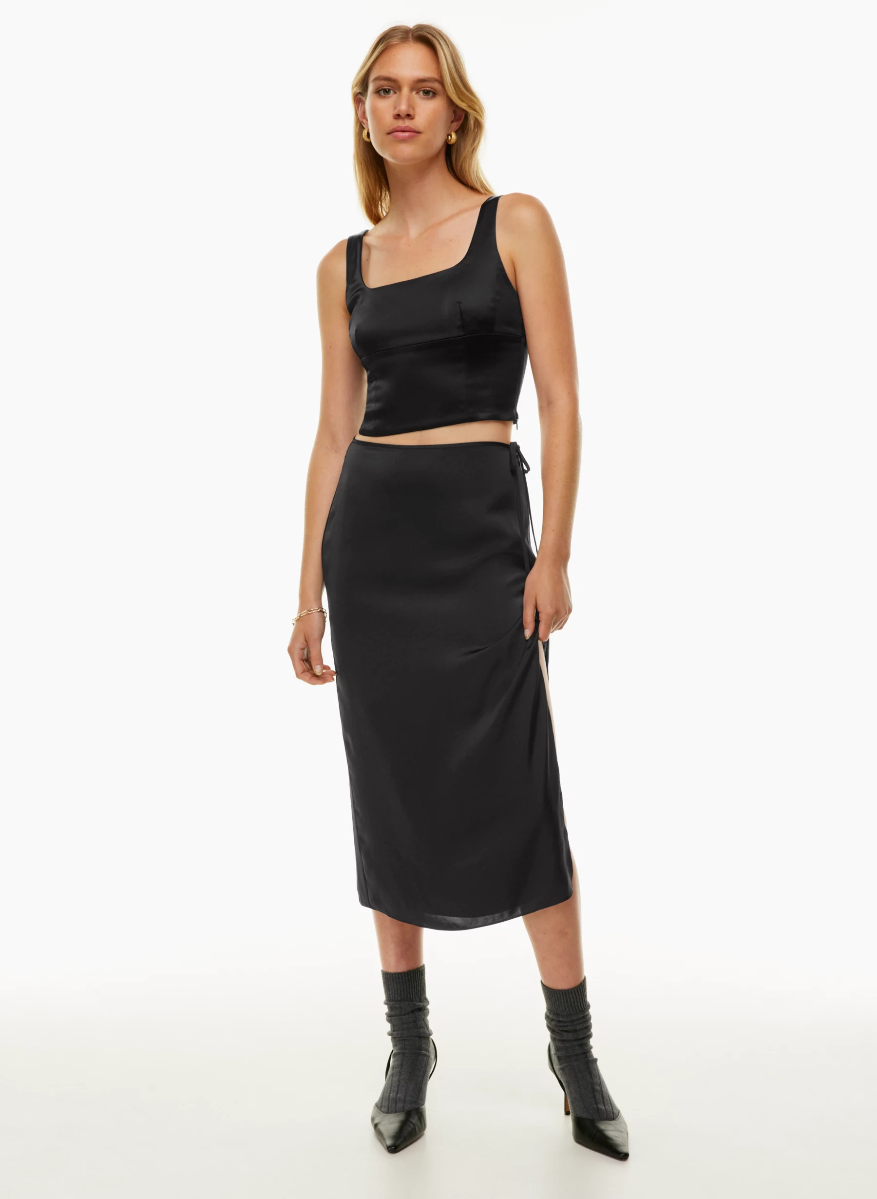 SHINE SATIN BUSTIER | Aritzia