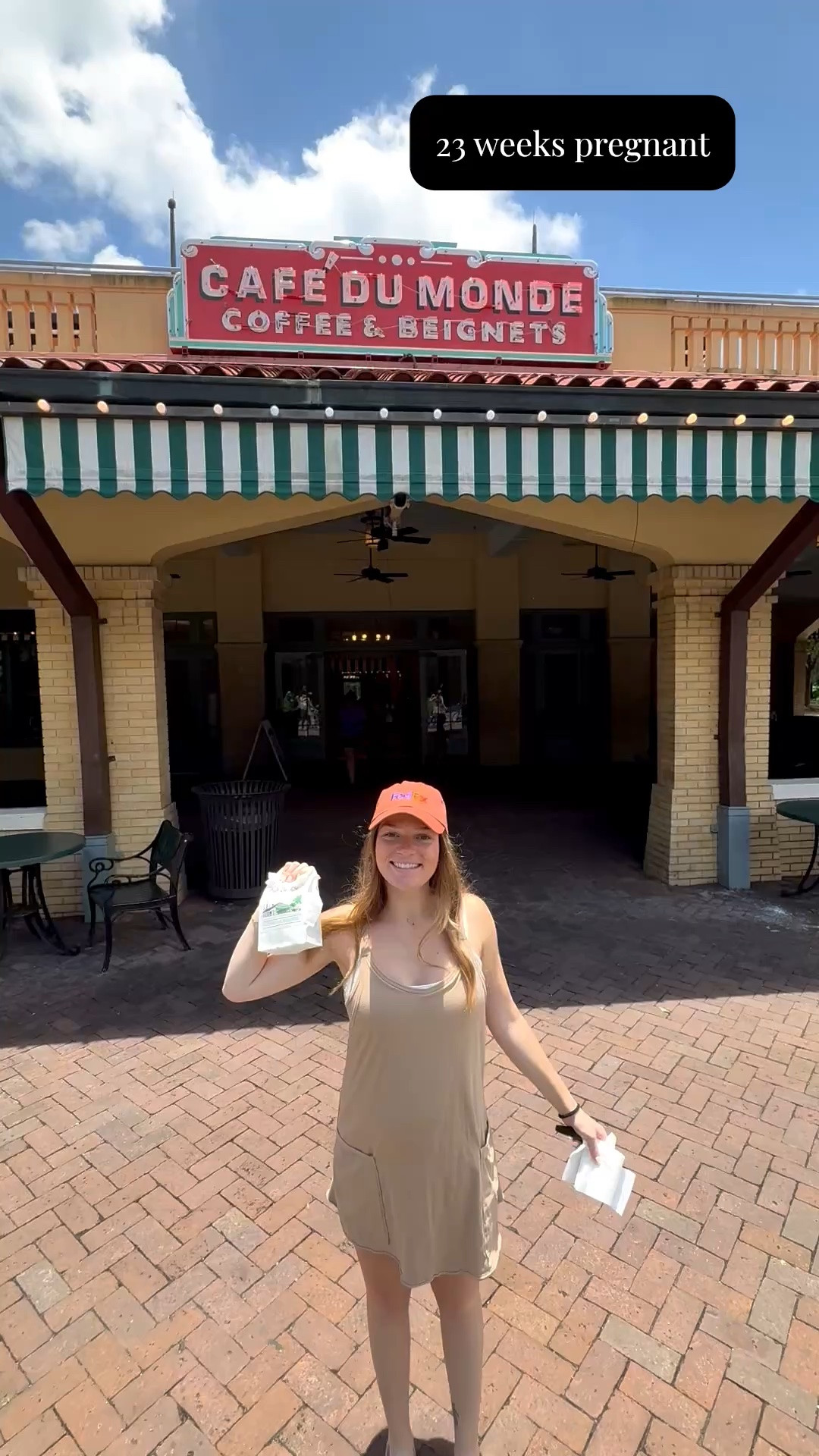 Café du Monde 23 weeks pregnant, comparing beignets, in my comfy one piece dress from Amazon!!!🤍🤍

#LTKBump #LTKPetite #LTKTravel