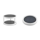 Copco 2555-0187 Non-Skid 2-Tier Pantry Cabinet Lazy Susan Turntable, 12-Inch, White/Gray & Non-Skid  | Amazon (US)