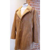 Vintage Shearling Sheepskin Jacket Size 50 | Etsy (US)