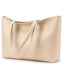 KALIDI Tote Bag Zipper Shoulder Bag Faux Leather Purses Satchel for Women Casual Handbag Work Dat... | Amazon (US)