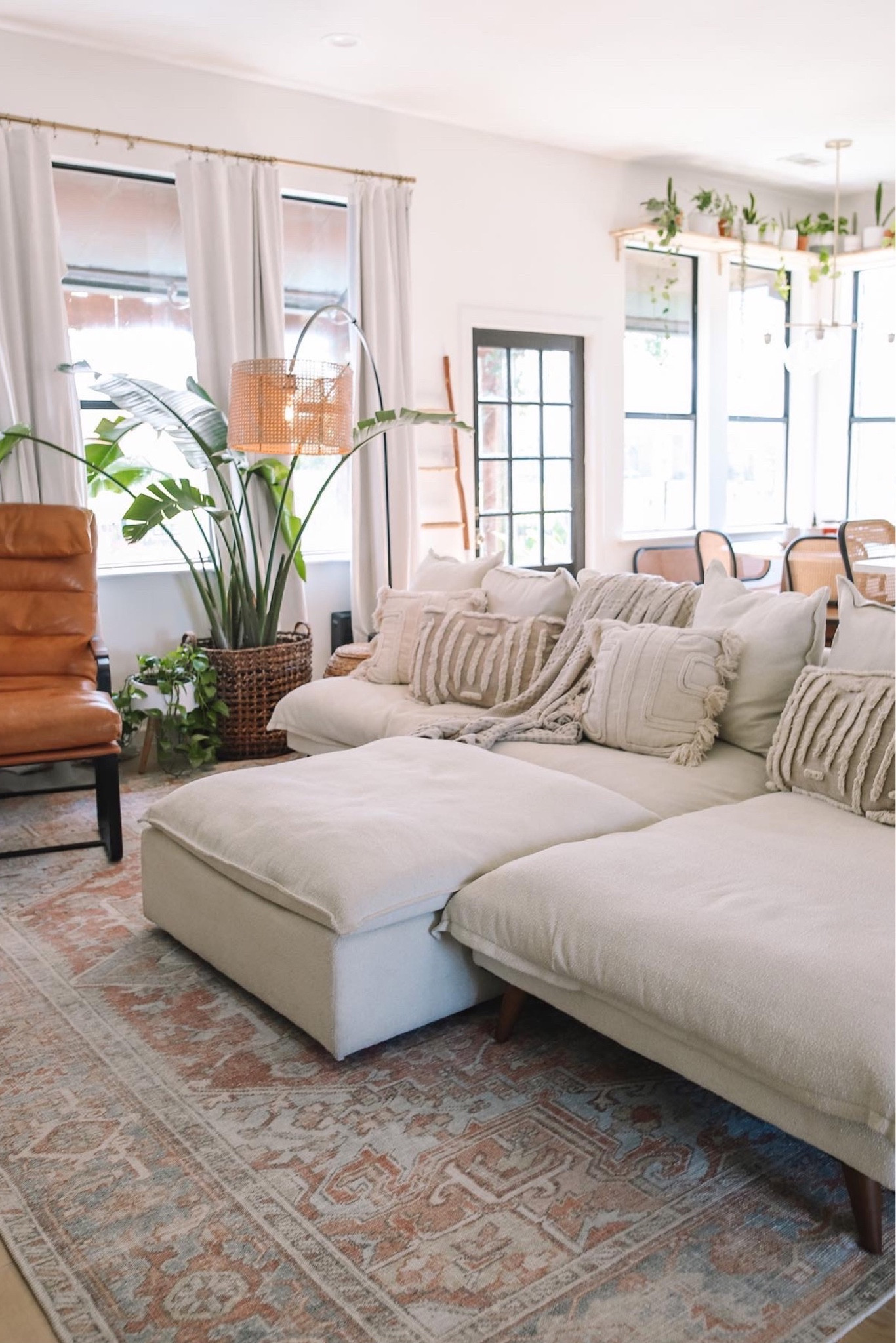 Living room decor + my favorite black out curtains that I have in every room. 
Couch is from Joybird. 

#homedecor #housedecor #roominspo
#houseinspo #wayfair #rugsusa #bohodecor 

#LTKhome #LTKstyletip #LTKFind