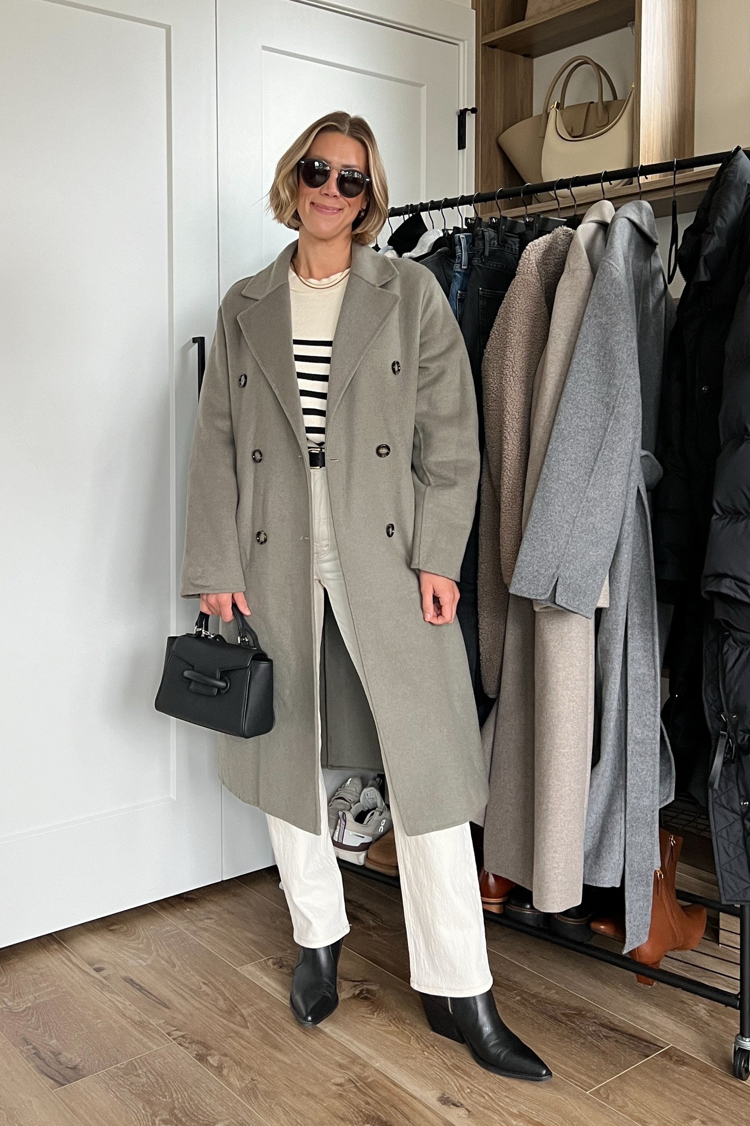 Wearing size 26/regular jeans, small striped sweater, small long wool coat, boots tts 

#LTKstyletip #LTKfindsunder50 #LTKfindsunder100