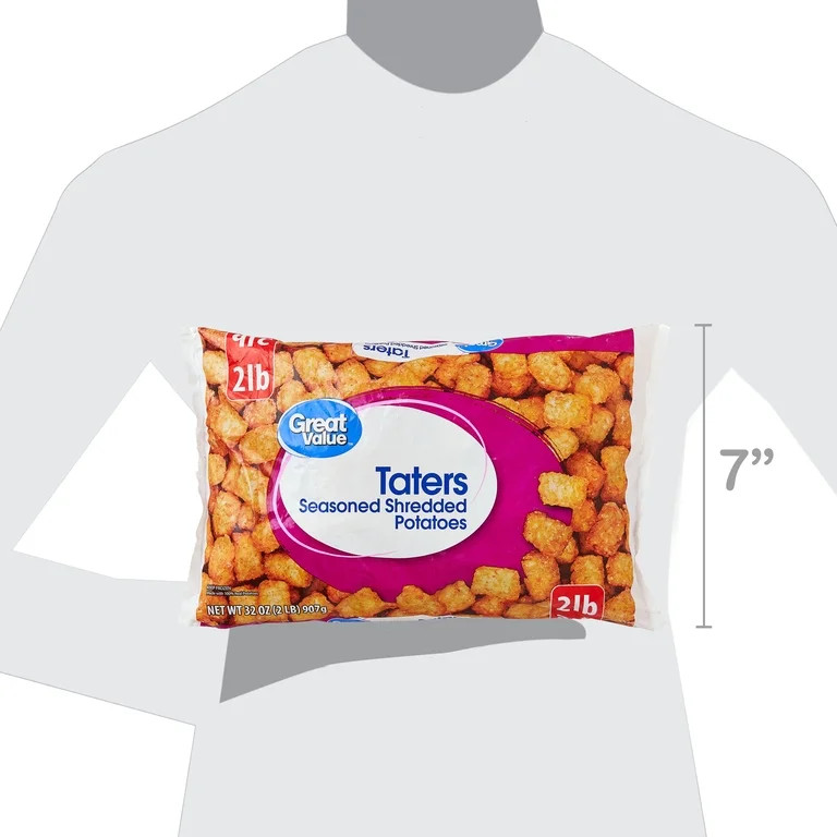 Great Value Taters Seasoned and Shredded Potatoes, 32 oz (Frozen) | Walmart (US)
