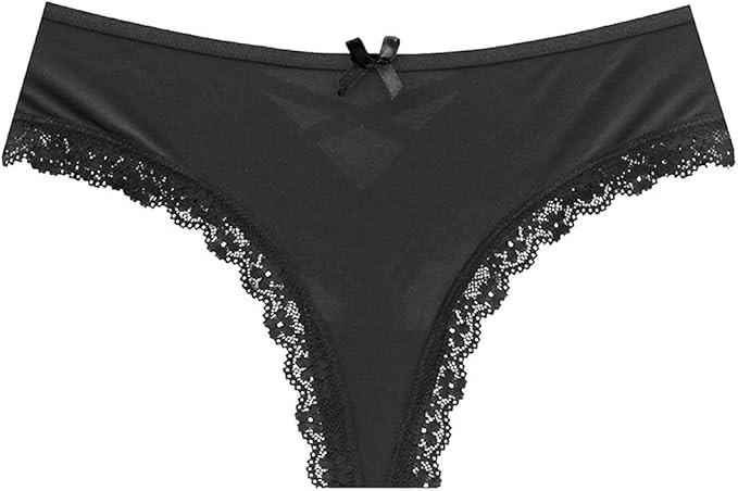 Confonze Sexy V-Back Criss Cross Panties Women Floral Lace Underwear Women's Lingerie Bandage Bri... | Amazon (US)