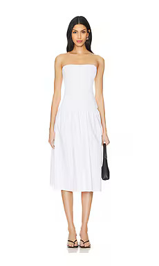 WeWoreWhat Ribbed Midi Dress in White from Revolve.com | Revolve Clothing (Global)