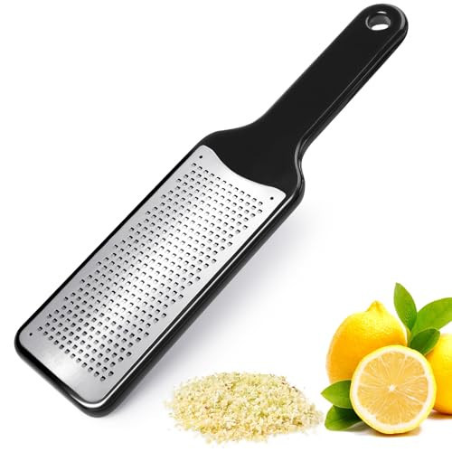 LHS Citrus Lemon Zester Cheese Grater - Stainless Steel Kitchen Tool for Parmesan Cheese, Ginger, Garlic, Nutmeg, Chocolate, Fruits, Dishwasher Safe | Amazon (US)