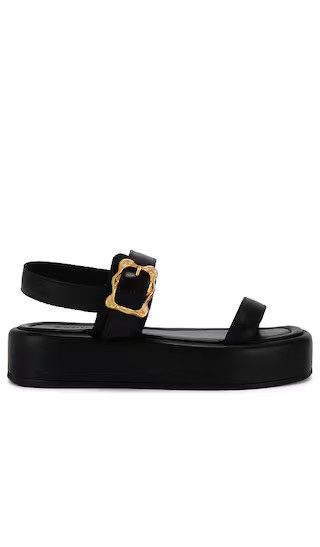 Wavy Platform Sandal in Black | Revolve Clothing (Global)