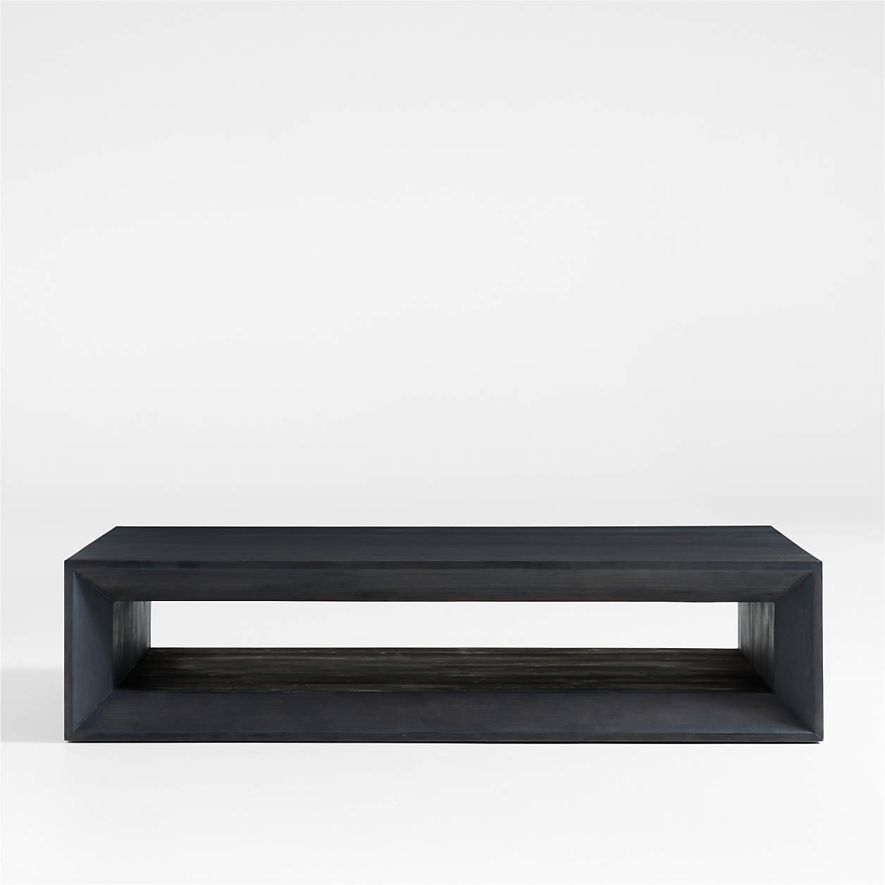 Vernon Natural Pine Wood 68" Rectangular Coffee Table with Shelf + Reviews | Crate & Barrel | Crate & Barrel