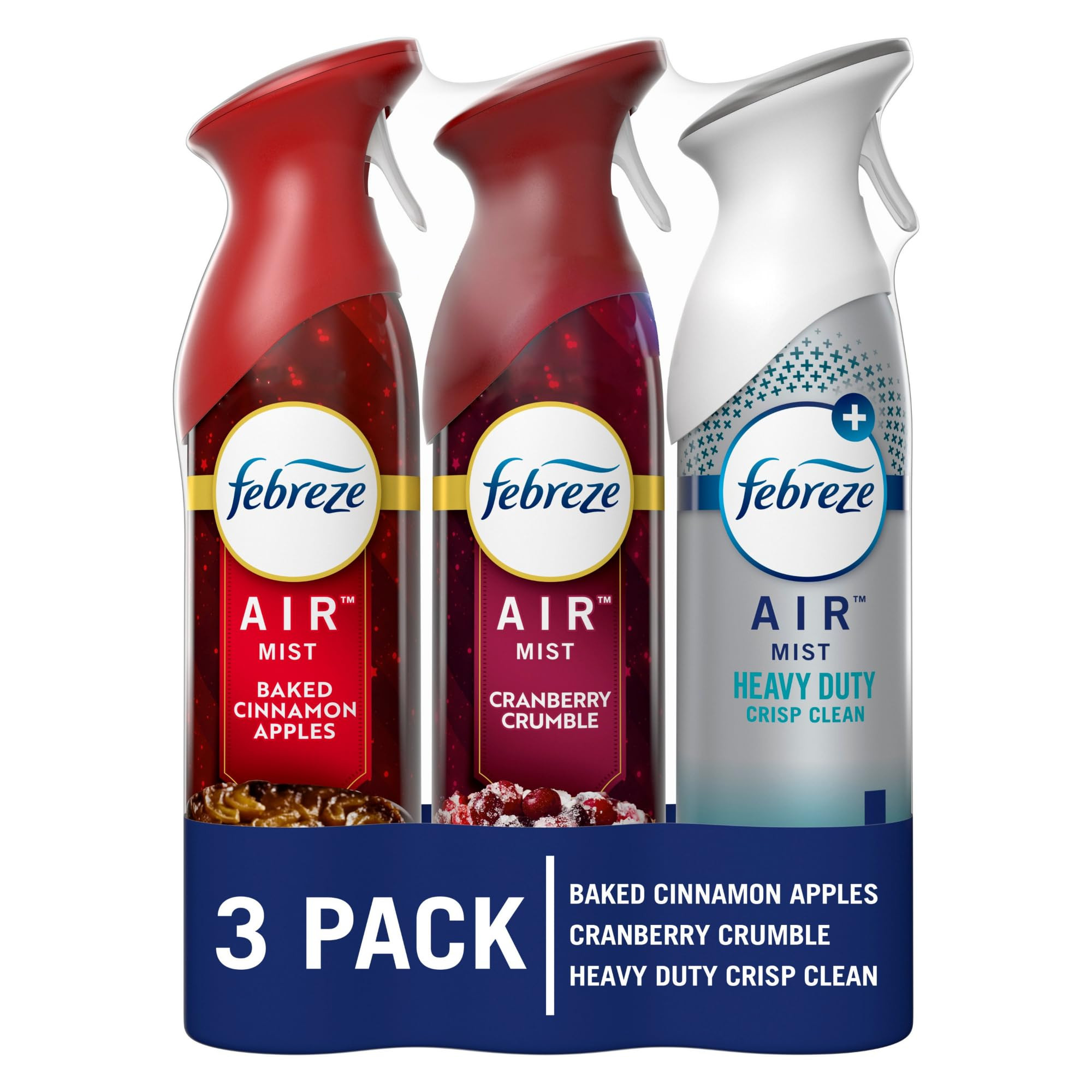 Febreze Air Effects Odor-Fighting Air Freshener Apple Cider, Cranberry Tart, Heavy Duty Crisp Cle... | Amazon (US)