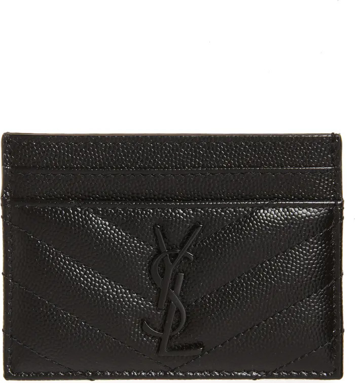 Saint Laurent Monogram Leather Card Case | Nordstrom | Nordstrom