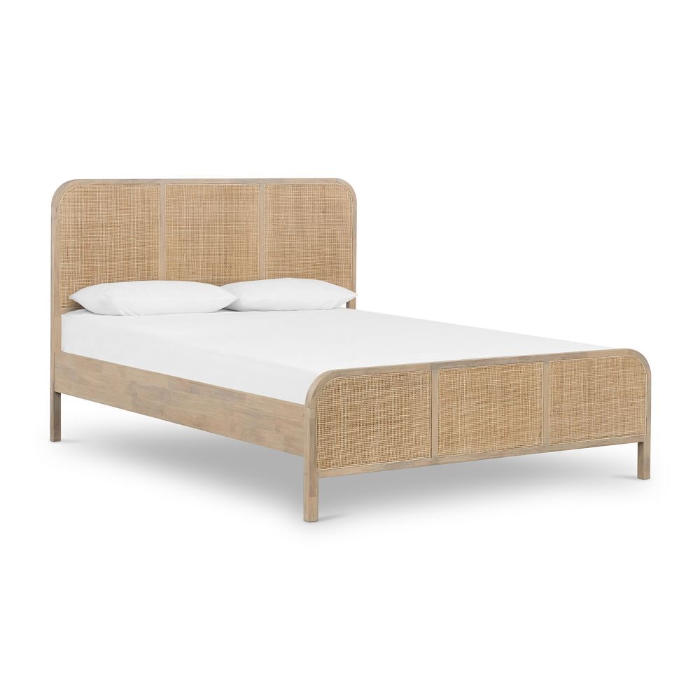 Yvette Bed, Queen, White Wash | West Elm (US)