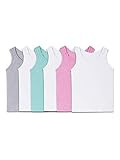 Amazon.com: Fruit of the Loom girls Undershirts (Camis & Tanks) Underwear, Tank - 5 Pack Assorted... | Amazon (US)