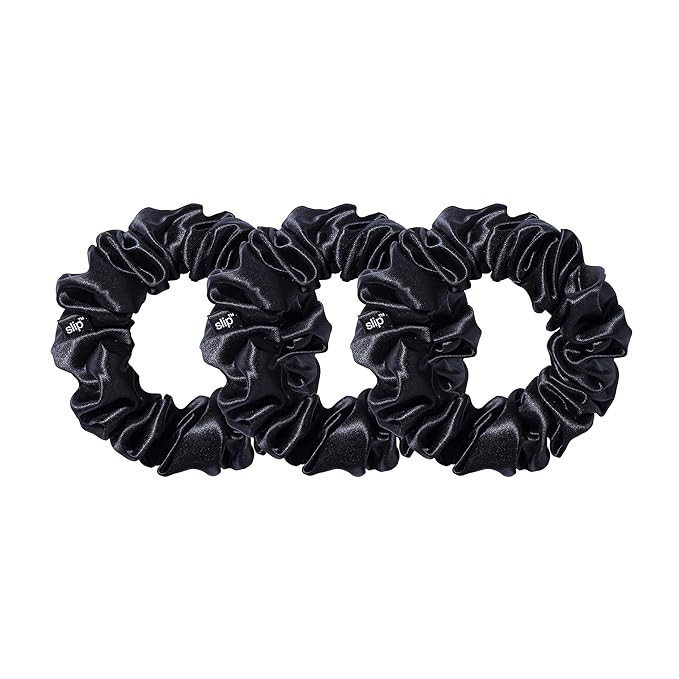 Slip Silk Large Scrunchies in Black - 100% Pure 22 Momme Mulberry Silk Scrunchies for Women - Hai... | Amazon (US)