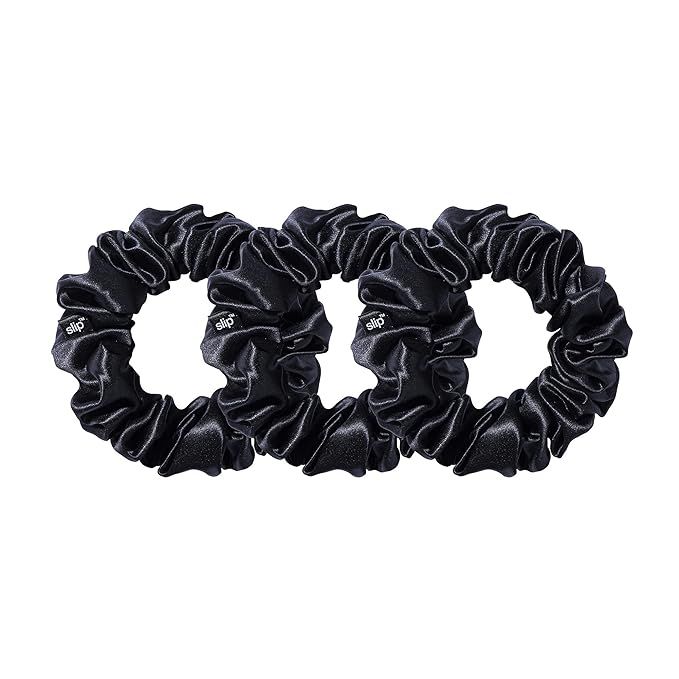 Slip Silk Large Scrunchies in Black - 100% Pure 22 Momme Mulberry Silk Scrunchies for Women - Hai... | Amazon (US)
