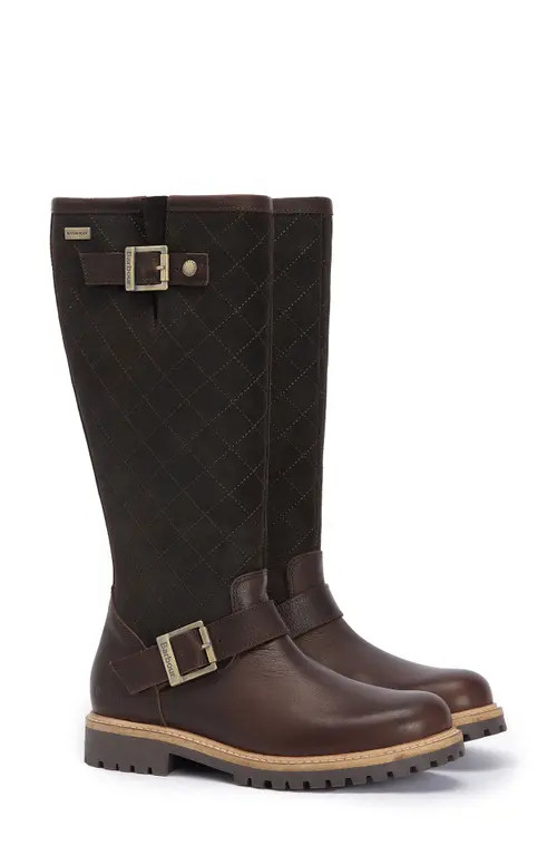 Barbour Willow Waterproof Rain Boot in Dark Brown at Nordstrom, Size 7 | Nordstrom