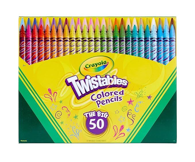 Crayola Twistables Colored Pencils, 50Count, Gift Toy | Amazon (US)