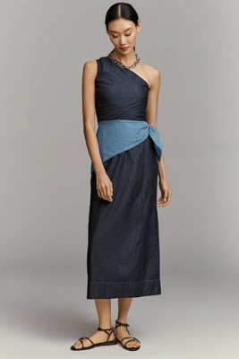 SIMONMILLER Belem Cotton Chambray Midi Dress | Anthropologie (US)