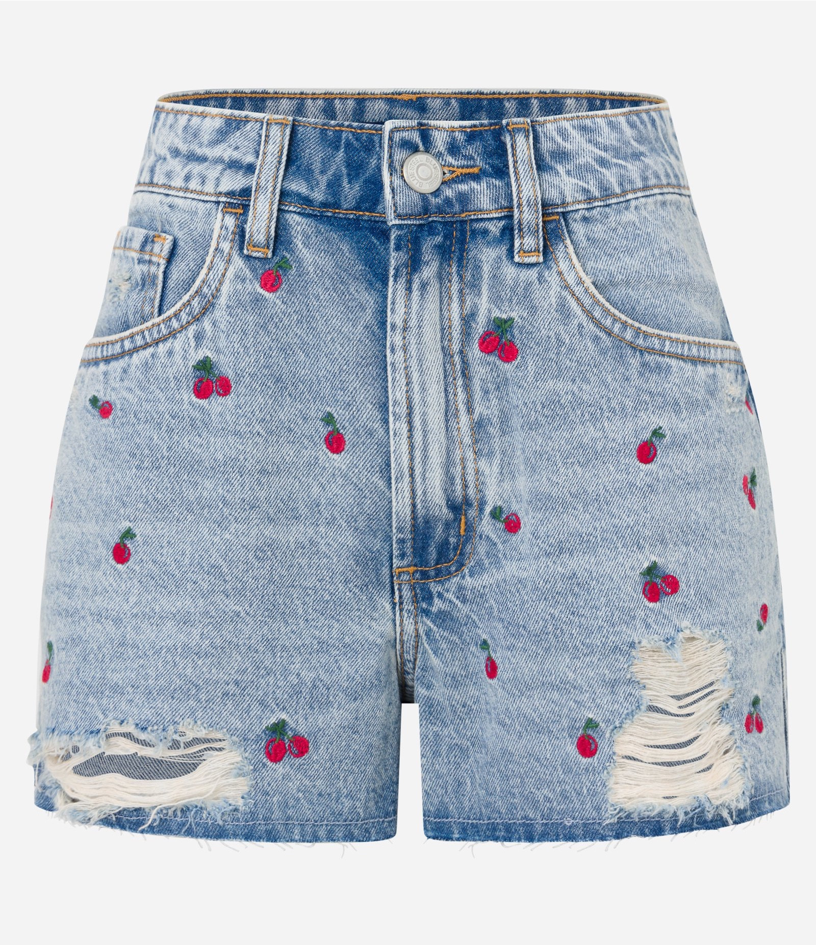 Short Em Jeans Com Barra Cortada E Cerejas Bordadas Azul

#LTKbrasil #LTKmodapraia #LTKdicadeestilo