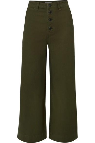 Emmett stretch-cotton canvas wide-leg pants | NET-A-PORTER (UK & EU)