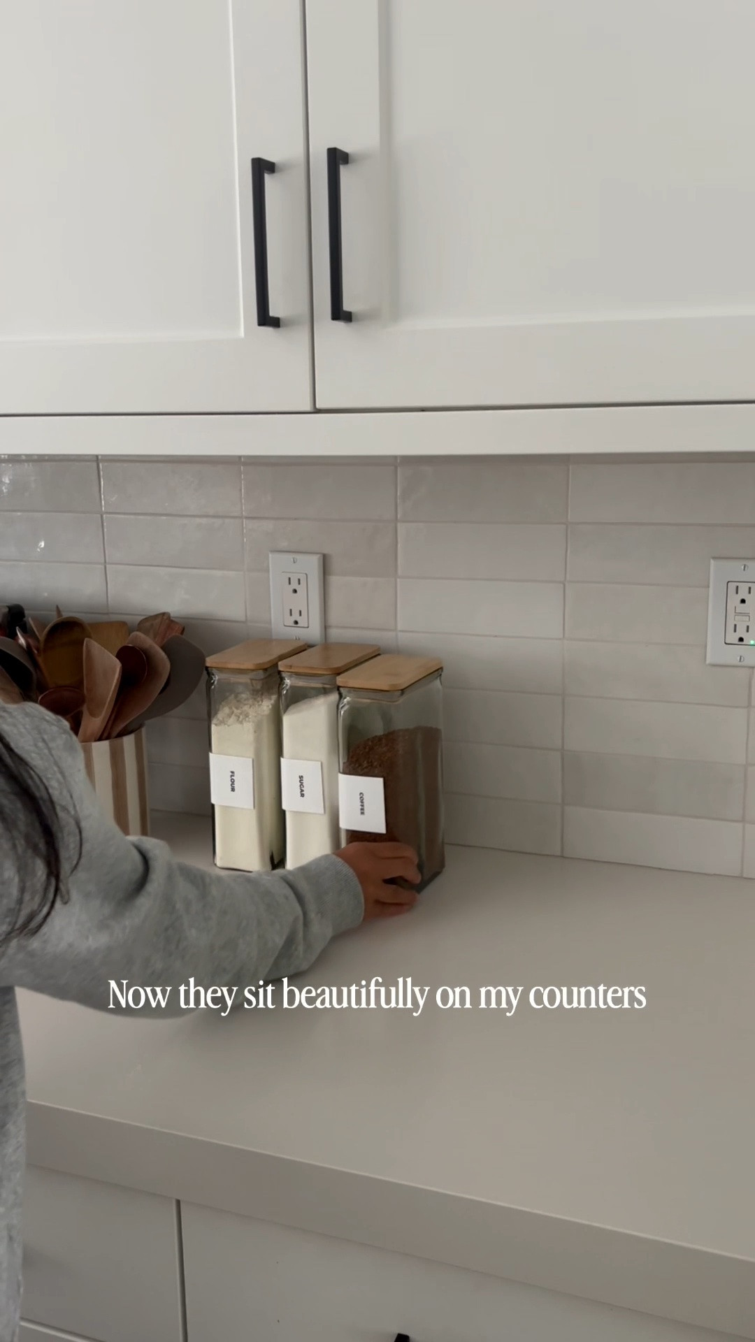 Our cabinets are a disaster .. as you can see 🙈

I wanted to start small, so I pulled out a few of our everyday staples and put them in these beautiful glass jars. Then, added the labels they came with

Now they sit beautifully on our kitchen countertop, easy to grab, actually getting used!

❤️Save this for your next kitchen upgrade 
❤️ Follow @neutralsbydanee for more home, home decor, kitchen organization, kitchen upgrades, and everyday home ideas

🏷️ home, home decor, kitchen, kitchen upgrade, kitchen organization, kitchen storage, pantry organization, aesthetic home, modern home, minimal home, home styling, counter styling, kitchen ideas, organization ideas, home upgrades, simple upgrades, everyday essentials, tidy home, clean home, home inspiration, home content

#LTKmomlife #LTKSaleAlert #LTKHome