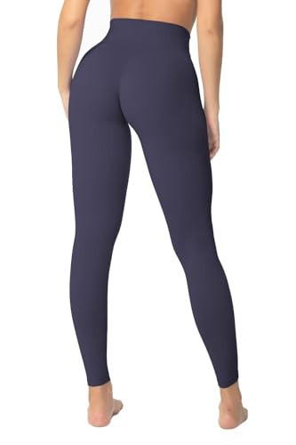 Sunzel Hidden Butt Scrunch Leggings, High Waisted Butt Lifting Gym Workout Yoga Pants with Tummy Control & No Front Seam 25" Ash Blue Medium | Amazon (US)