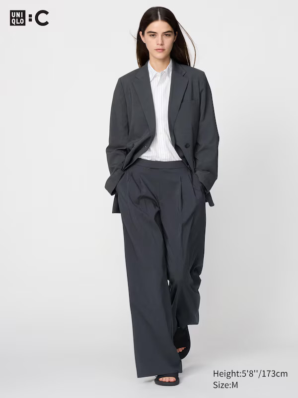 AirSense Pleated Wide Trousers | UNIQLO (UK)