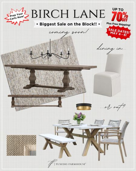 Do you dine more inside or outside in the summer? Birch Lane’s “Biggest Sale on the Block!” is happening soon! Fill your carts now with deals up to 70% off on your favorite dining room furniture, rugs, lighting and decor for inside and patio dining. Plus free shipping! @BirchLane Sale Dates will run May 4-6. 

#birchlanepartner
#mybirchlane


#LTKhome #LTKsalealert #LTKSeasonal