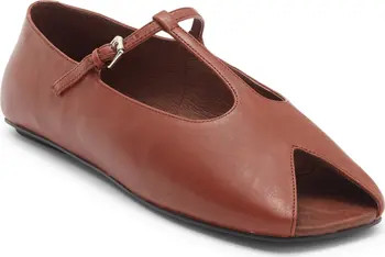 Jeffrey Campbell Keeneland T-Strap Peep Toe Flat (Women) | Nordstromrack | Nordstrom Rack