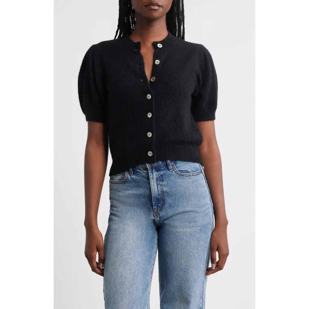 DÔEN Anisa Cardigan in Black at Nordstrom, Size Large | Nordstrom