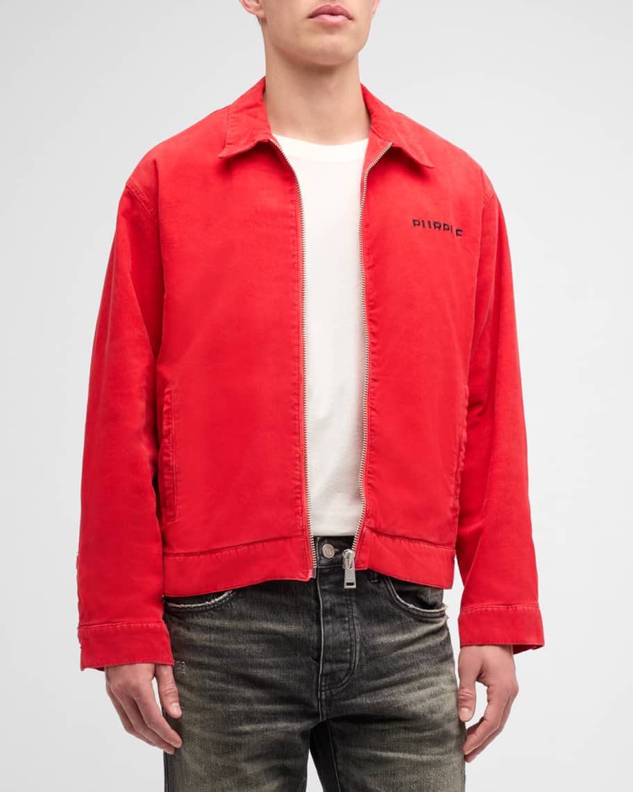 PURPLE Men's Cord Flannel Lined Jacket | Neiman Marcus