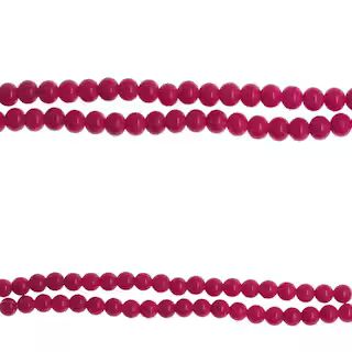 Bead Gallery® Fuchsia Opaque Glass Round Beads, 8mm | Michaels Stores