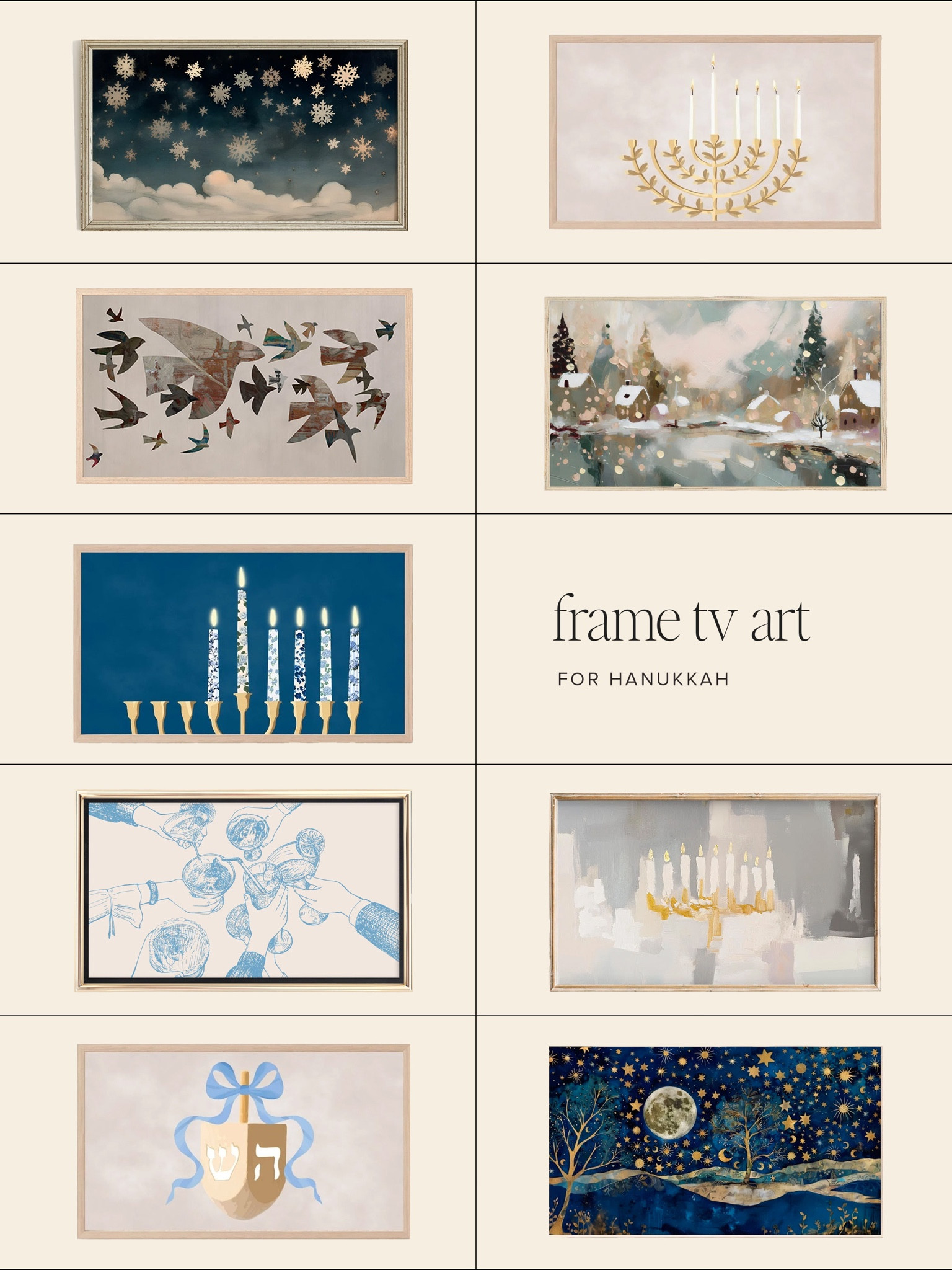 beautiful frame tv art for hanukkah!

#LTKHome #LTKSeasonal #LTKHoliday