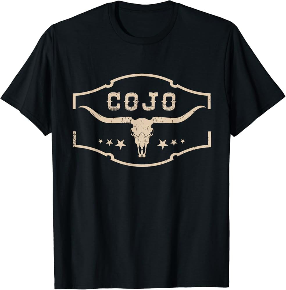Distressed Cojo Cowhide Name Proud Vintage Retro Bull-Skull T-Shirt | Amazon (US)