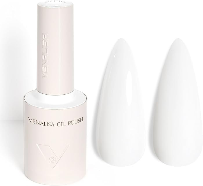 VENALISA White Gel Nail Polish, 1 Pcs White Gel Polish Color High Gloss Soak Off U V Nail Manicur... | Amazon (US)