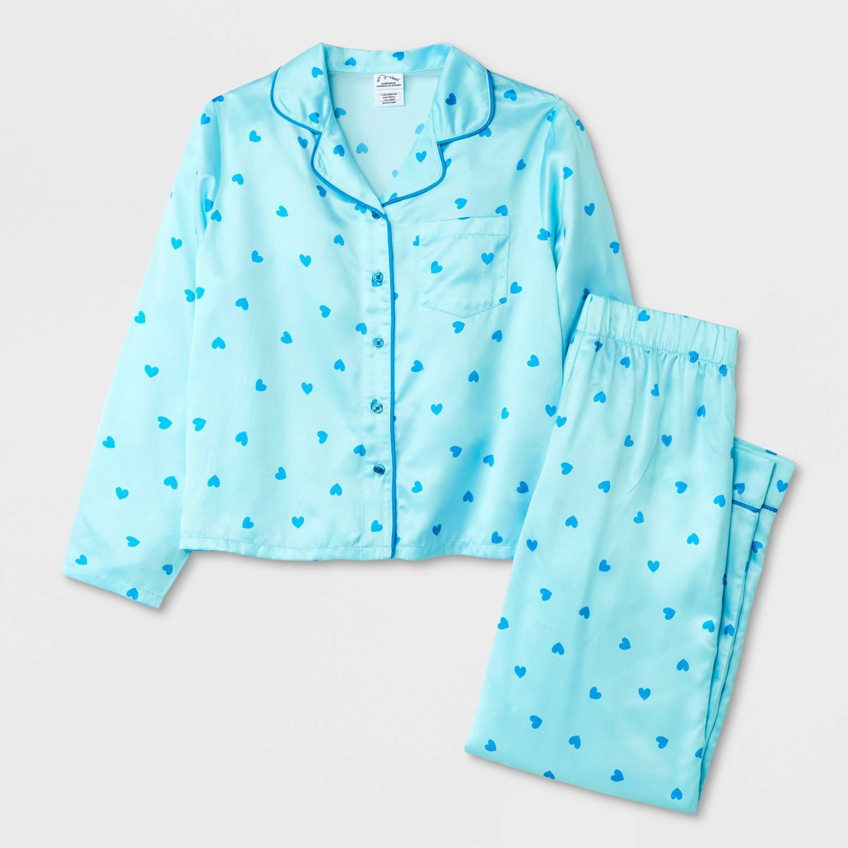 Girls' 2pc Satin Long Sleeve Coat Pajama Set - art class™ | Target