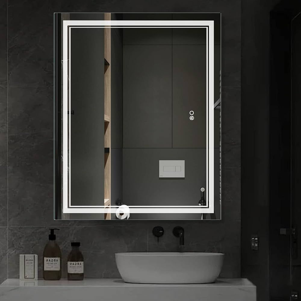 NeuType 40 x 32 Inch LED Mirror for Bathroom LED Bathroom Mirror, Bathroom Mirror with Lights, Br... | Amazon (US)