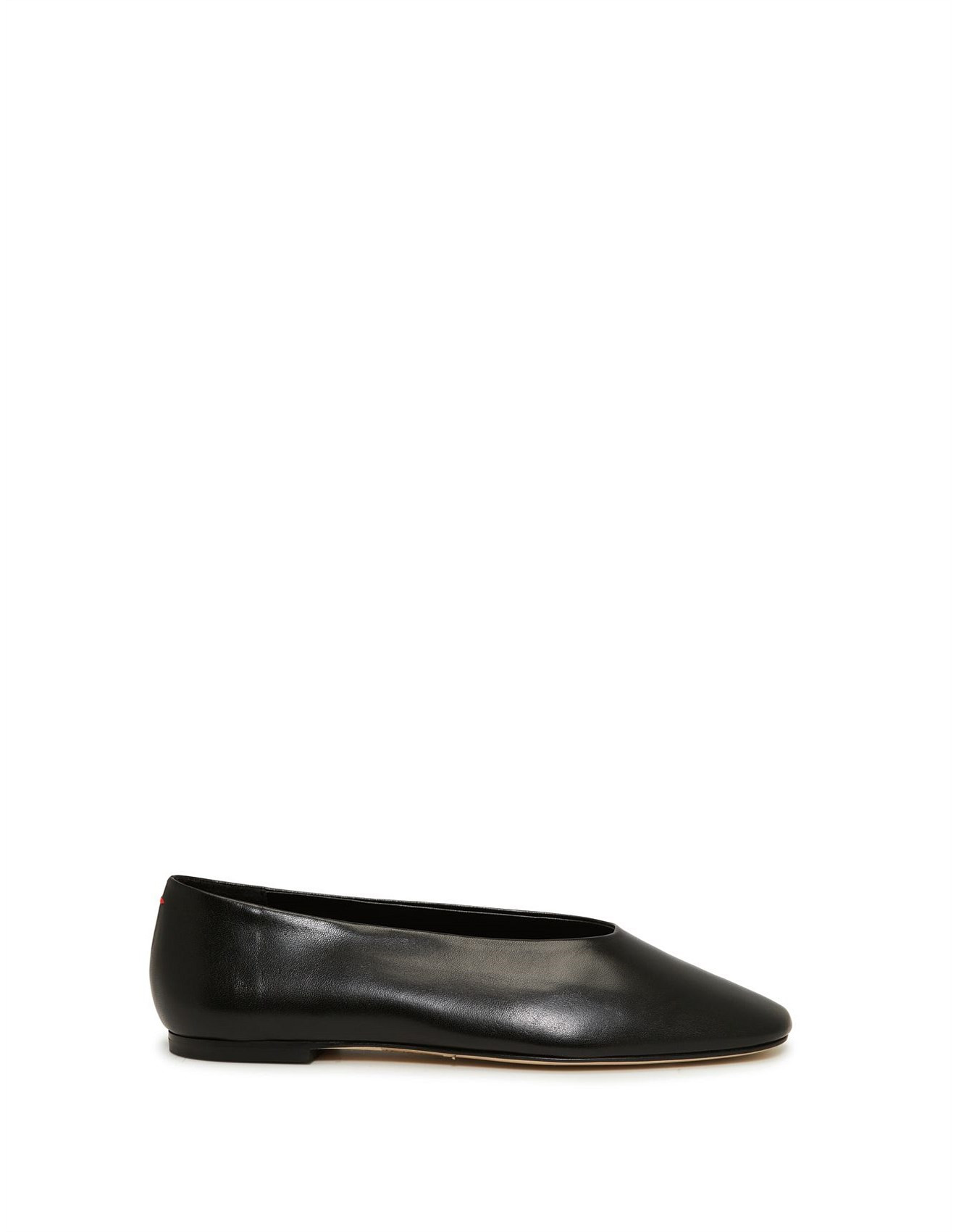 Kirsten High Cut Leather Ballerina Black | David Jones (Australia & New Zealand)